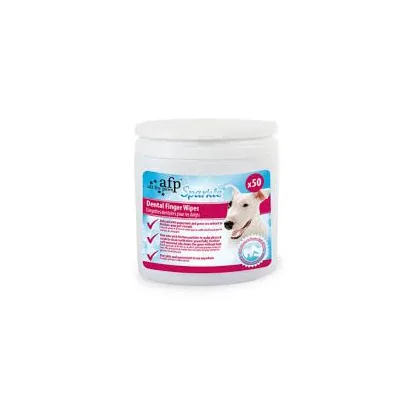 AFP Dog Dental Finger Wipes, 50 Count