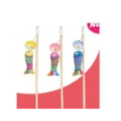 Fishing Rod with Bell & Catnip, Fish Shape