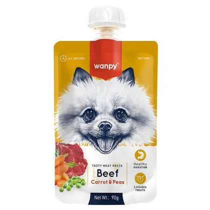 Wanpy Beef Lickable Dog Treats, 90g