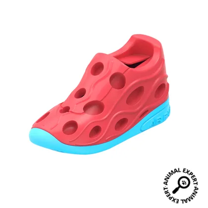 Red Rubber Booties Dog Toy with Squeaker