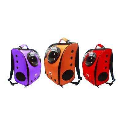 Purple-Orange-Red Schoolbag for Transport