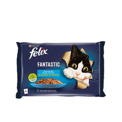 Felix Fantastic Trout & Salmon in Gelatin, 4-Pack
