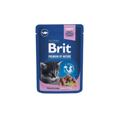 Brit Premium White Fish Cat Pouches for Kittens, 100g