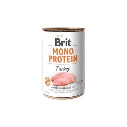 Brit Mono Protein Turkey Dog Food, 400g