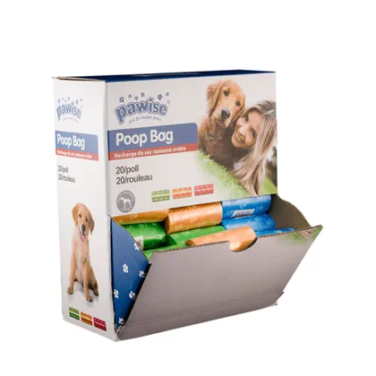 Pawise Poop Bags Roll, 20 Bags