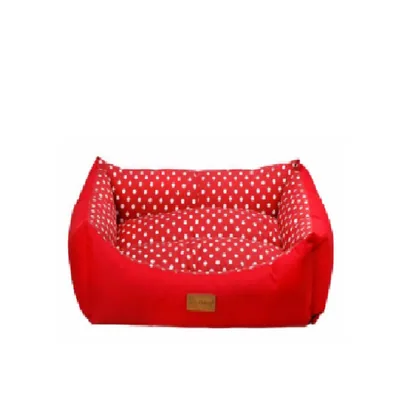Red Polka Dot Bed, 62x44x22cm