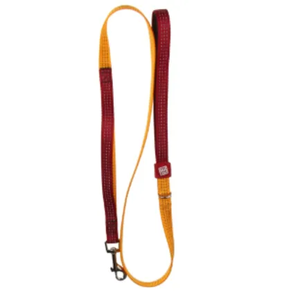 Red and Yellow Leash with Two Handles, 120cm