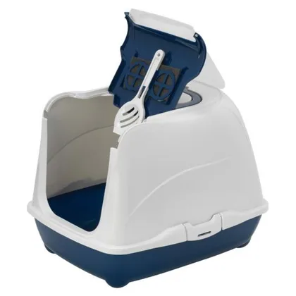 Flip Cat White Litter Box with Filter & Shovel
