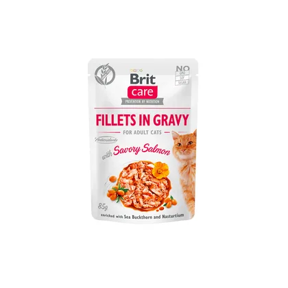 Brit Care Savory Salmon Cat Pouch, 85g