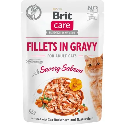 Brit Care Savory Salmon Wet Cat Food, 85g