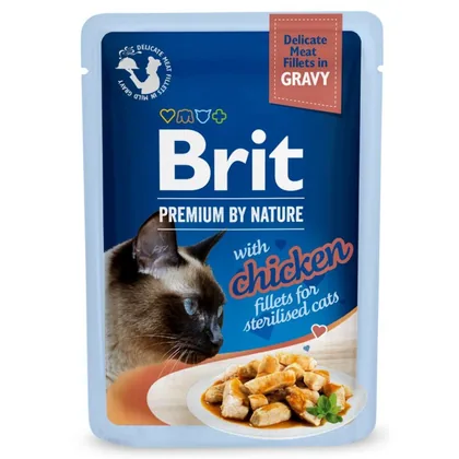 Brit Premium Chicken Fillets for Sterilized Cats, 85g