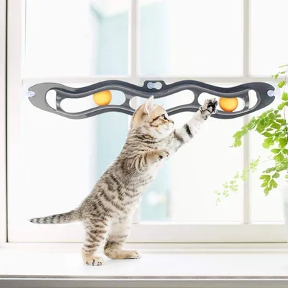 Interactive Cat Track Toy with Suction Cup