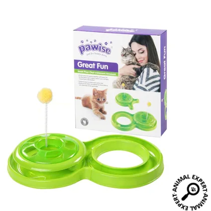 Pawise Great Fun Green Cat Toy