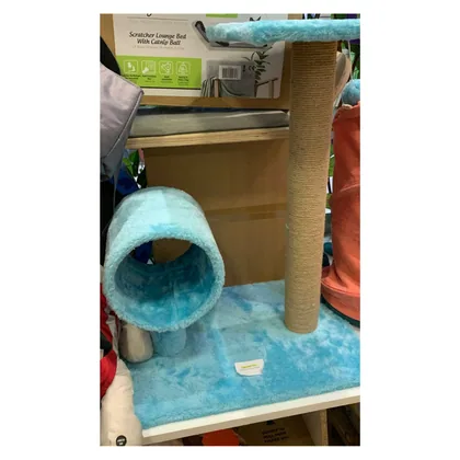 Blue Cat Tree with Hiding Place