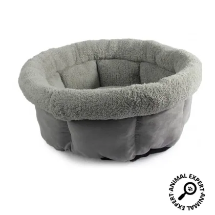 Warm Cuddle Gray Pet Bed, Medium