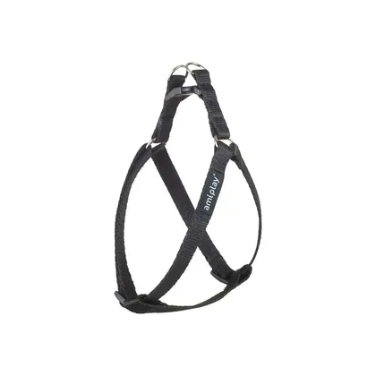 Amiplay Basic Adjustable Dog Harness, Black, S