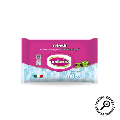 Inodorina Refresh Talco Wipes, 40 Pieces