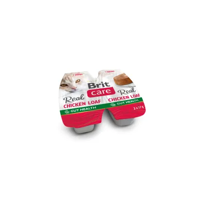 BRIT CARE Chicken Loaf for Gut Health, 2x37g