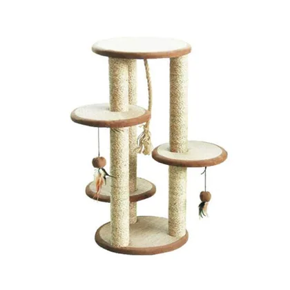 Multi-Level Cat Tree with Scratching Post, 45x45x92cm