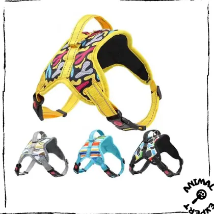 Yellow Adjustable Dog Harness, Large