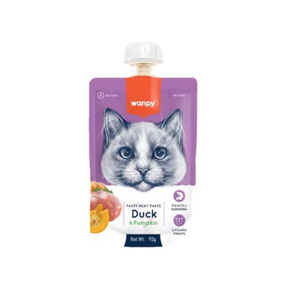 Wanpy Duck & Pumpkin Cat Treats, 90g