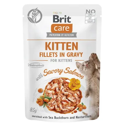Brit Care Salmon Kitten Food Pouch, 85g