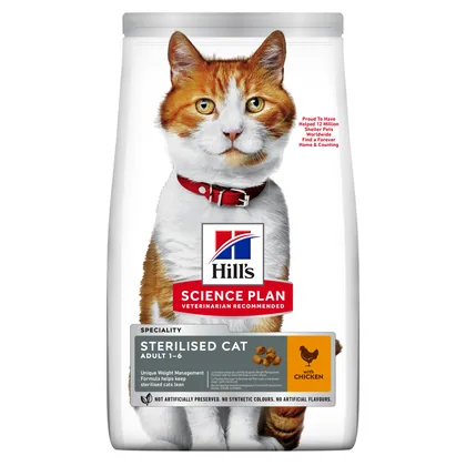 Hill's Science Plan Sterilized Chicken Feed for Adult Cats (3 kg) 052742030272