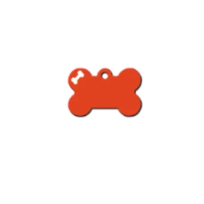 Red Bone-Shaped Medal with Pattern