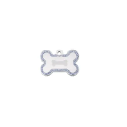 Luxury Chrome Medal with Bone-Shaped Stone