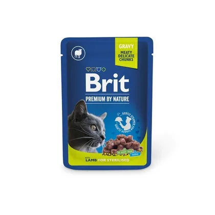 Brit Premium Lamb Cat Pouch, 100g