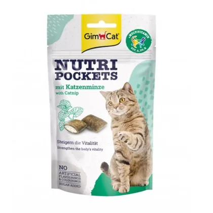 GimCat Nutri Pockets with Catnip, 60g