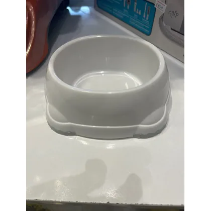 White Plastic Gamelle with Anti-Slip