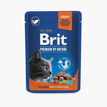Brit Premium Salmon Cat Pouch, 85g