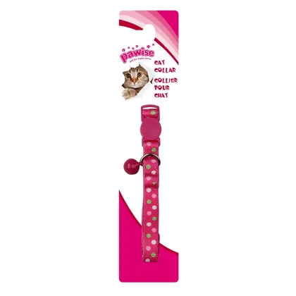 Pawise Pink Polka Dot Cat Collar