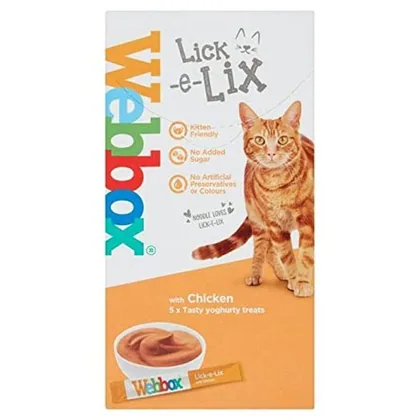 Webbox Lick-E-Lix Chicken Cat Treats, 10x15g