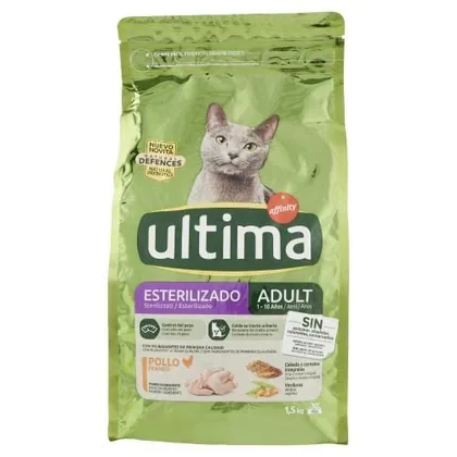 Ultima sterilized chicken cat food 1.5kg
