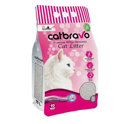 Catbravo Premium White Bentonite Cat Litter, 10L