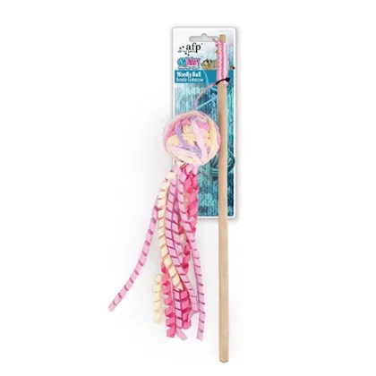 AFP Knotty Fishing Rod Cat Toy, Pink