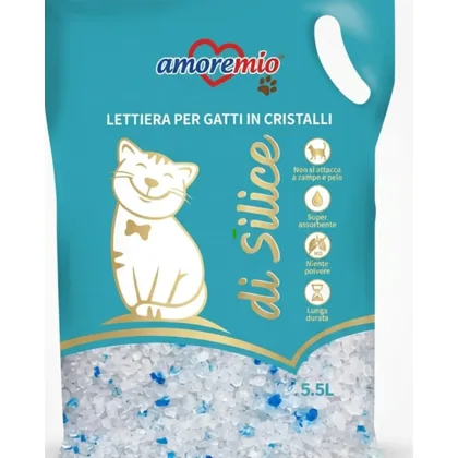 Amoremio Silica Gel Cat Litter, 5.5L