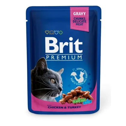 Brit Premium Cat Pouches With Chicken & Turkey 100 G