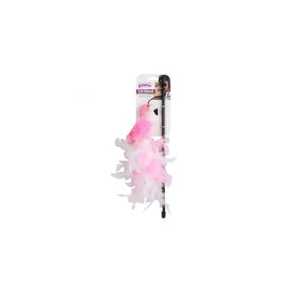 Flamingo-Shaped Pink Cat Fishing Cane