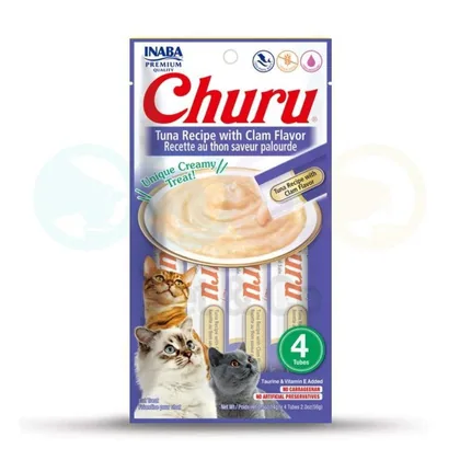Inaba Churu Tuna & Clam Cat Treats, 4x14g