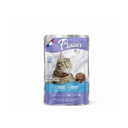Plaisir Shrimp/Trout Adult Cat Food, 100g