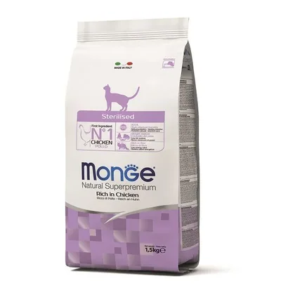 MONGE Chicken Sterilised Cat Food, 1.5kg