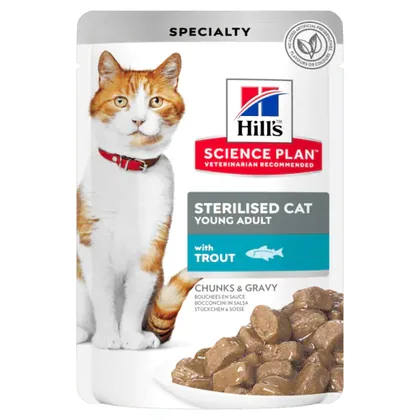 Hill’s Science Plan Sterilised Trout Cat Food, 85g