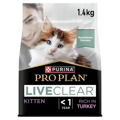 Purina Pro Plan LiveClear Kitten Turkey Food, 1.4kg