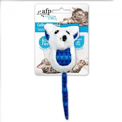 All For Paws Modern Cat Cato Culbuto Mouse Toy, Blue