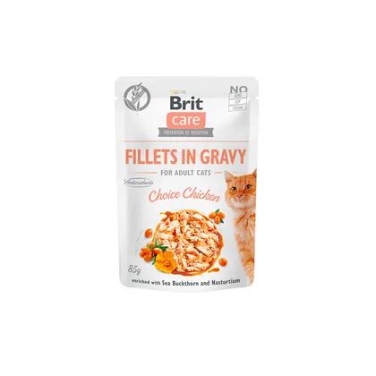 Brit Care Chicken Fillets in Gravy for Cats, 85g
